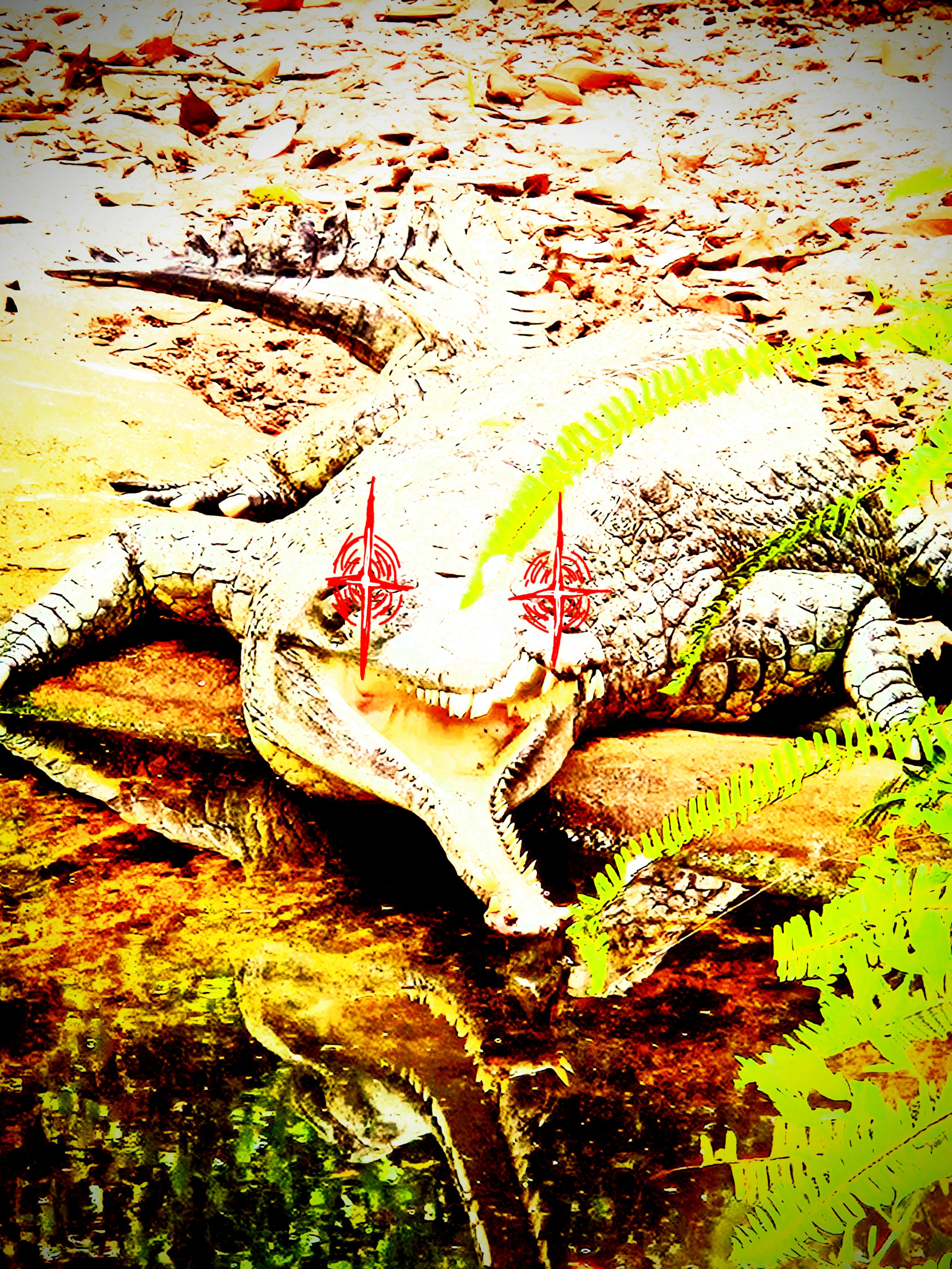 Triggered Gharial Blank Meme Template