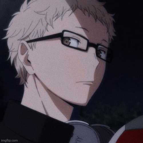 Tsukishima stare | image tagged in tsukishima stare | made w/ Imgflip meme maker