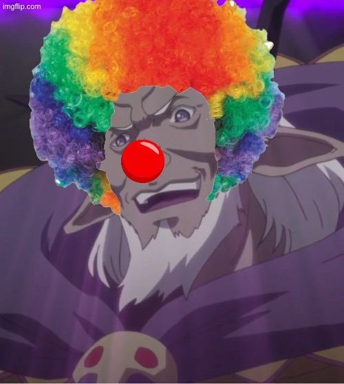 Clown Zolgear | image tagged in shinmai maou | made w/ Imgflip meme maker