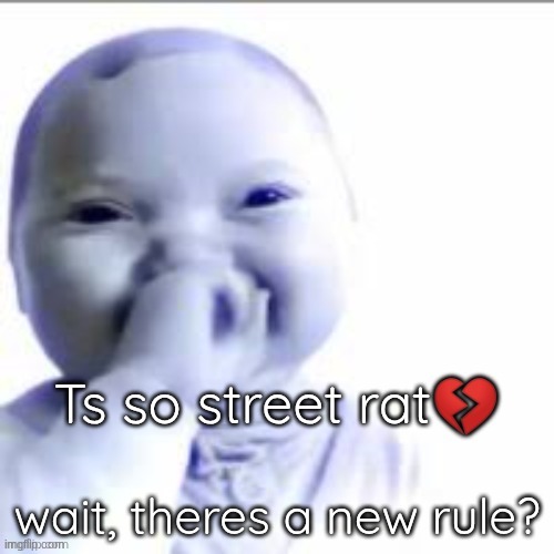 Ts so street rat | wait, theres a new rule? | image tagged in ts so street rat | made w/ Imgflip meme maker