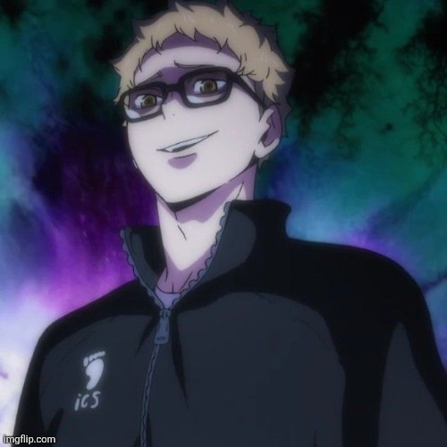 Tsukishima stare | image tagged in tsukishima stare | made w/ Imgflip meme maker
