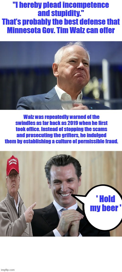 GAVIN & TIM 2028 VOTE DEM. look dems they did it. Not us we're just the messengers. Why do you defend criminals ? | made w/ Imgflip meme maker