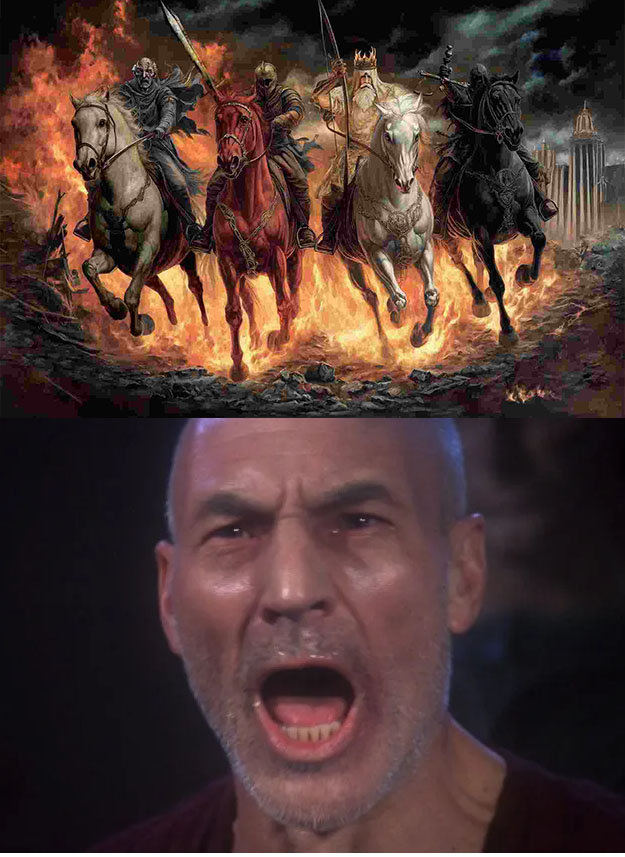 picard horsemen Blank Meme Template
