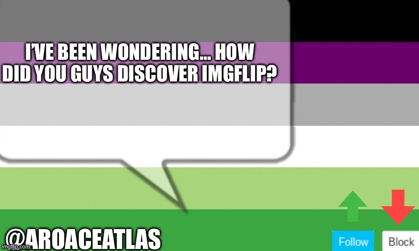 Aroaceatlas announcement template | I’VE BEEN WONDERING… HOW DID YOU GUYS DISCOVER IMGFLIP? | image tagged in aroaceatlas announcement template | made w/ Imgflip meme maker