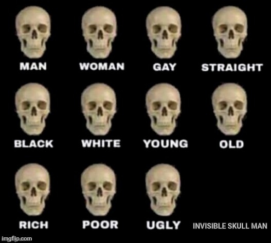 what am I on rn | INVISIBLE SKULL MAN | image tagged in idiot skull | made w/ Imgflip meme maker