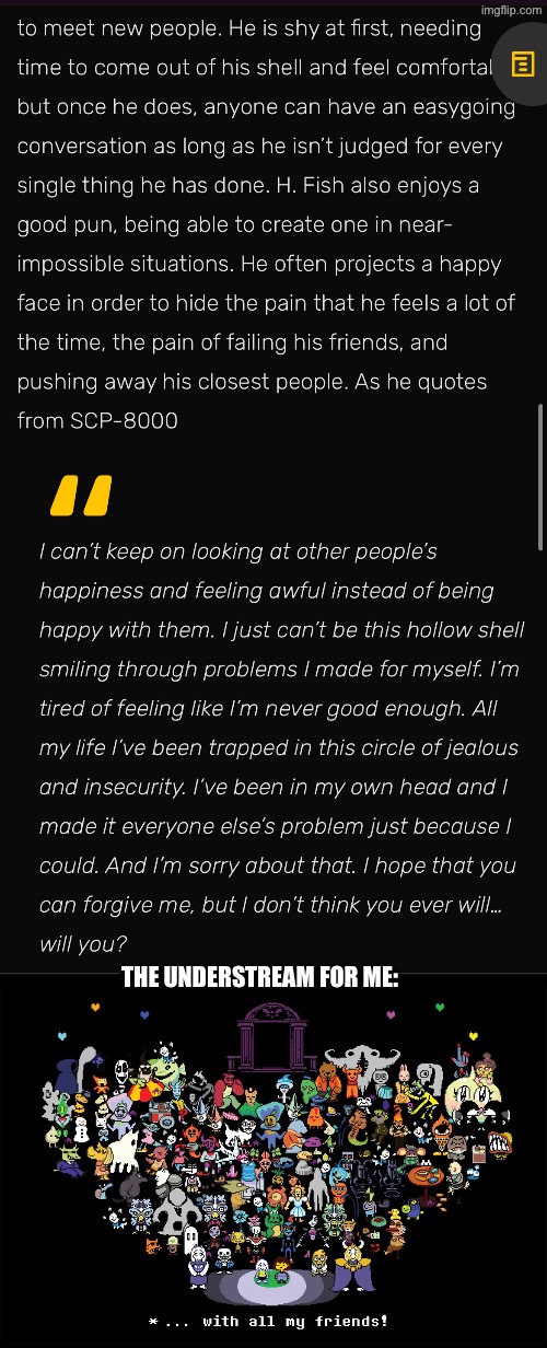 Welp. Broken Masquerade scenario | THE UNDERSTREAM FOR ME: | made w/ Imgflip meme maker