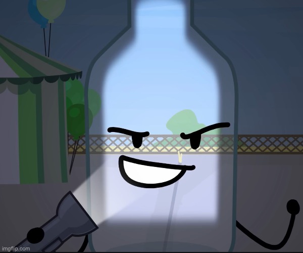 Bottle With Flashlight Meme | image tagged in bfdi | made w/ Imgflip meme maker