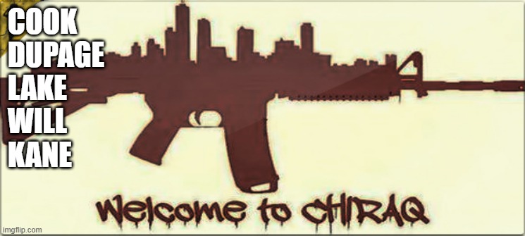 COOK
DUPAGE
LAKE
WILL
KANE | made w/ Imgflip meme maker