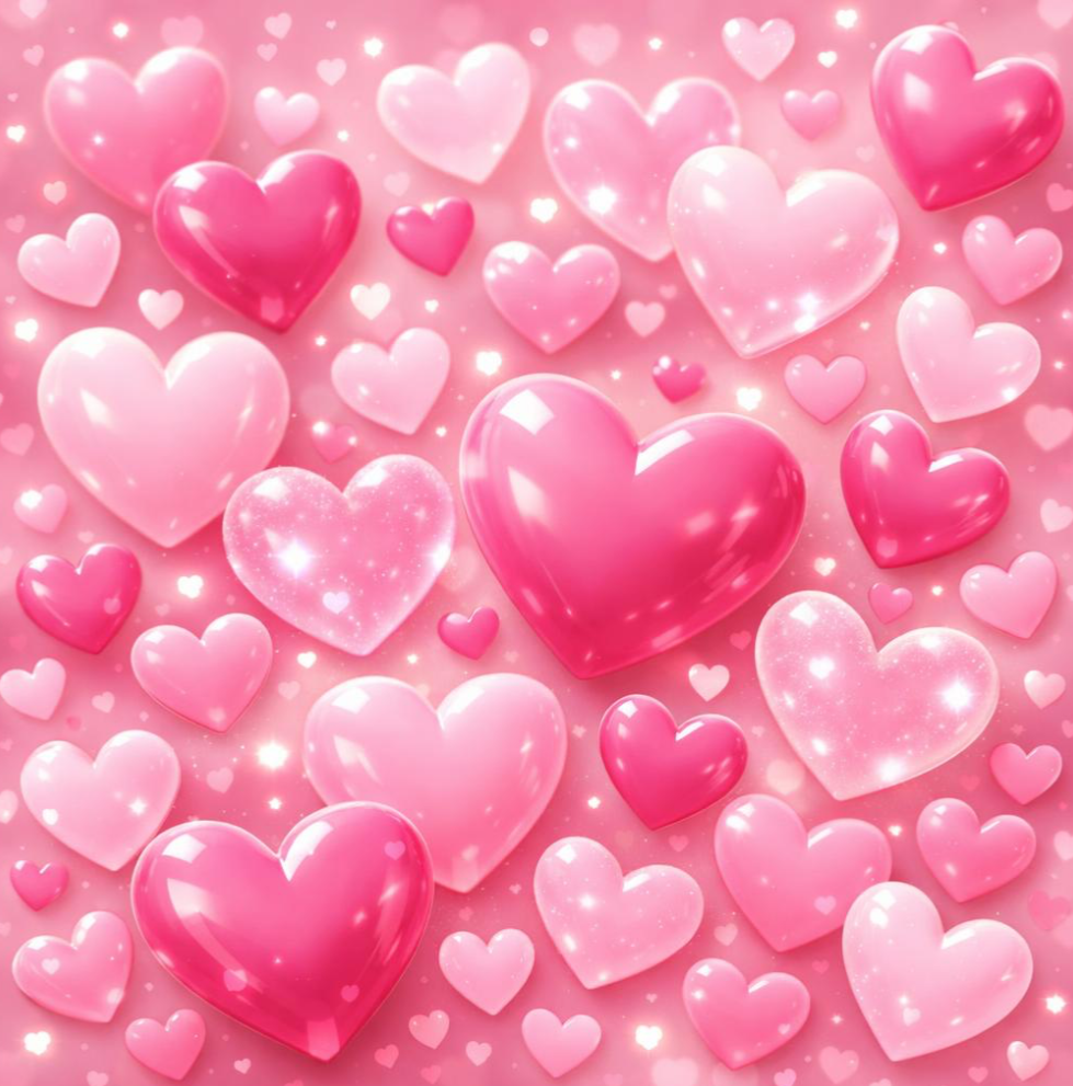 pink hearts Blank Meme Template