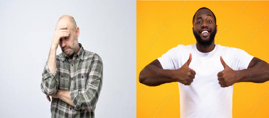 Bored Guy VS Happy Guy Blank Meme Template