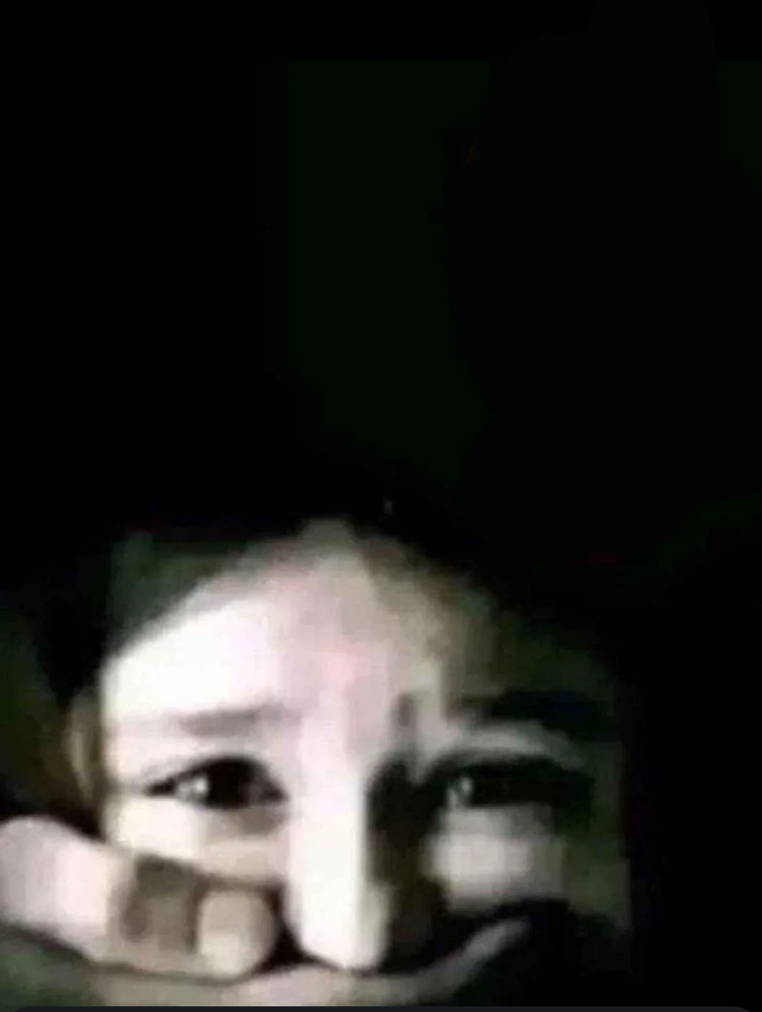 Girl being silenced in the dark Blank Meme Template