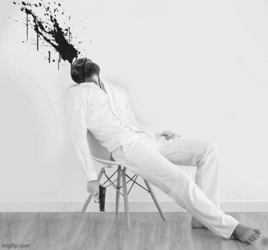 Gigachad Suicide | image tagged in gigachad suicide | made w/ Imgflip meme maker