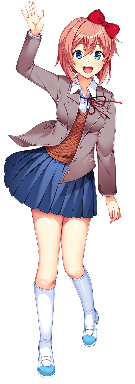 Sayori DDLC+ Blank Meme Template