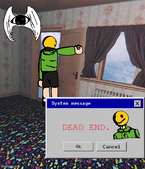“THAXTER’S DEAD END” (I posted this in MSMG already but I wanted to post it here cuz why not) | image tagged in dreamcore,art,mspaint | made w/ Imgflip meme maker
