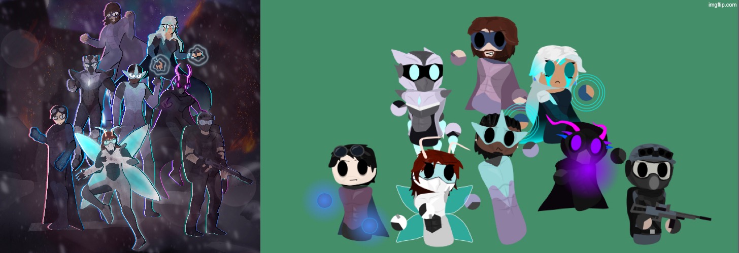 comparison between original and other style | made w/ Imgflip meme maker