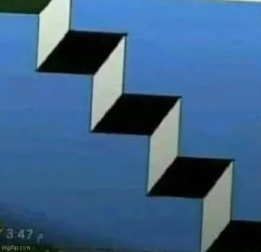 Just blink and focus on 1 side of the stairs | made w/ Imgflip meme maker