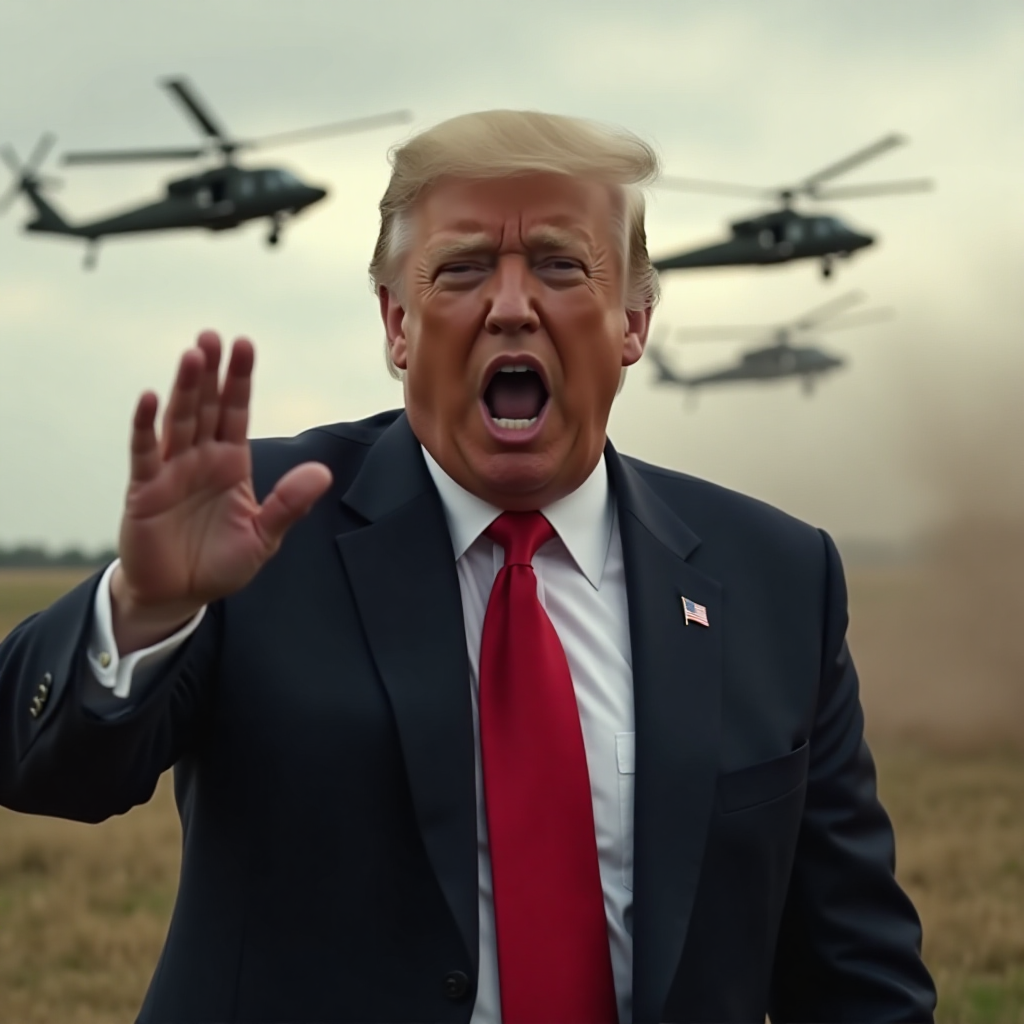 trump screams Blank Meme Template