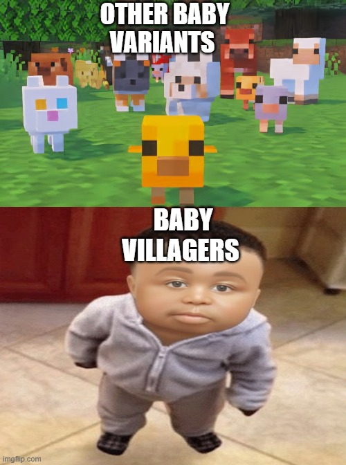 minecraft core | OTHER BABY VARIANTS; BABY VILLAGERS | image tagged in minecraft,meme,baby varients | made w/ Imgflip meme maker