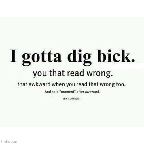 I gotta dig bick | image tagged in i gotta dig bick | made w/ Imgflip meme maker
