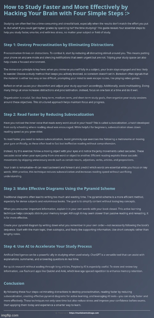 How To Study More Effectively :> | image tagged in simothefinlandized,studying,infographic,tutorial | made w/ Imgflip meme maker