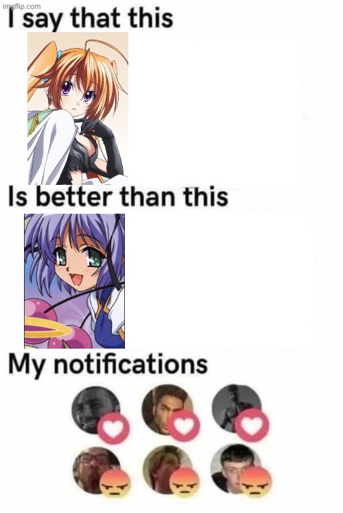 Irina Shidou is the real angel and flyleaf song again sounds fitting for her. (dokuro chan sucks) | image tagged in i say that this is better than this,highschool dxd,angel,anime,flyleaf | made w/ Imgflip meme maker