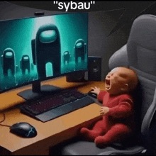 Sybau baby Blank Meme Template