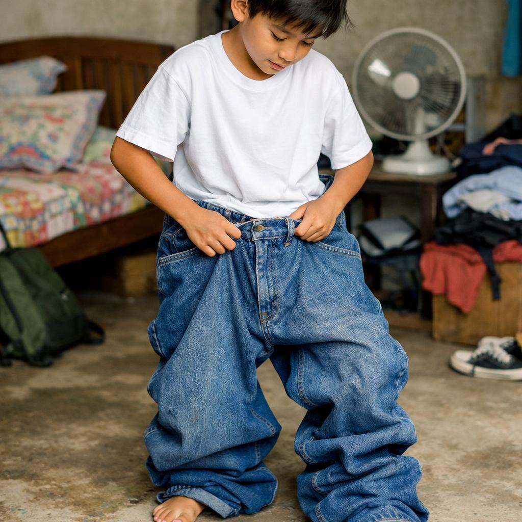 a guy, thats philipieans looks, around the age 11 to 14. putting Blank Meme Template