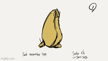 Sack walk cycle animation test - Imgflip