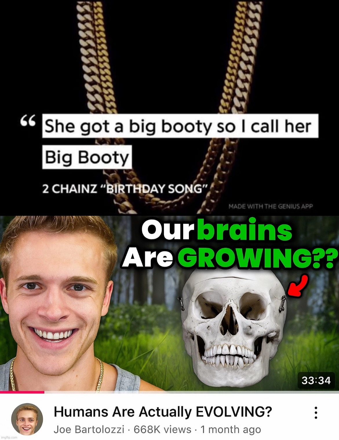 image tagged in our brains are growing | made w/ Imgflip meme maker