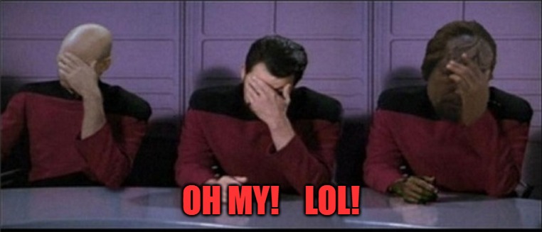 triple face palm | OH MY!    LOL! | image tagged in triple face palm | made w/ Imgflip meme maker