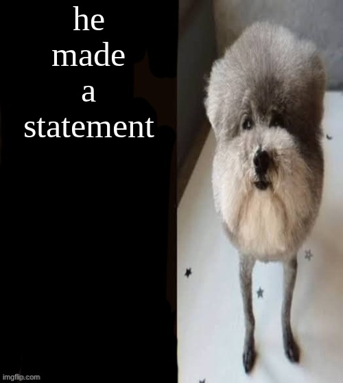 he made a statement blank | he made a statement | image tagged in he made a statement blank | made w/ Imgflip meme maker