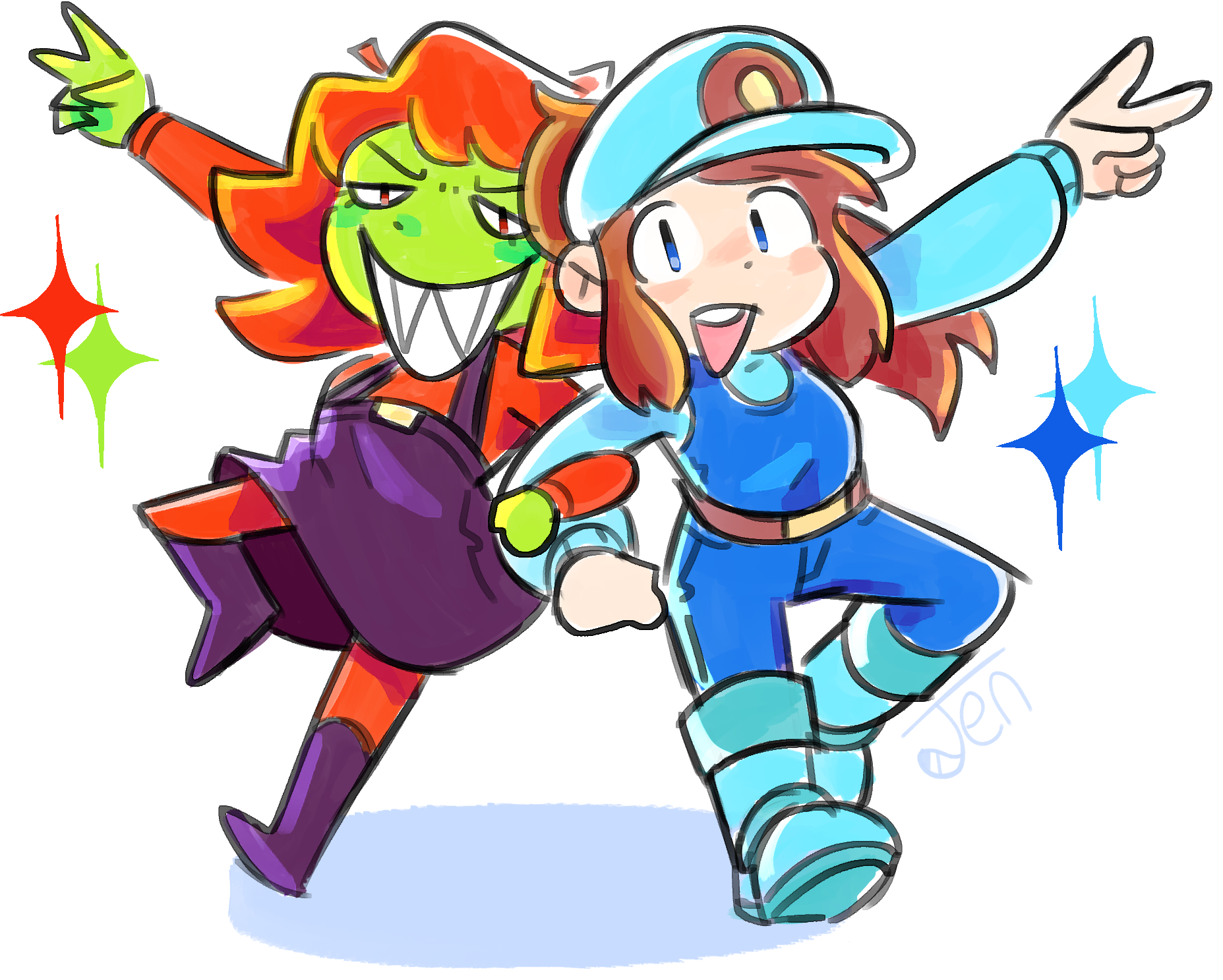 Annie and Annalynn Blank Meme Template