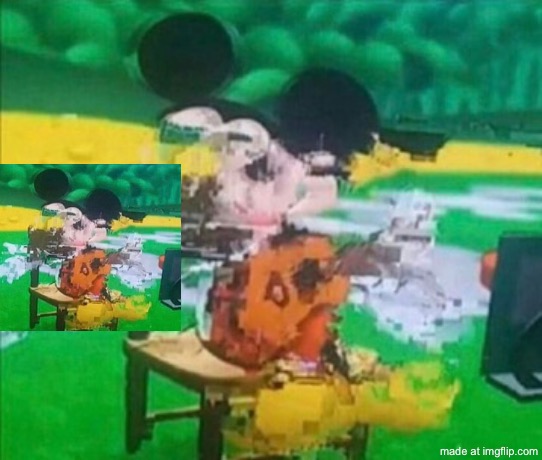 glitchy mickey | image tagged in glitchy mickey | made w/ Imgflip meme maker