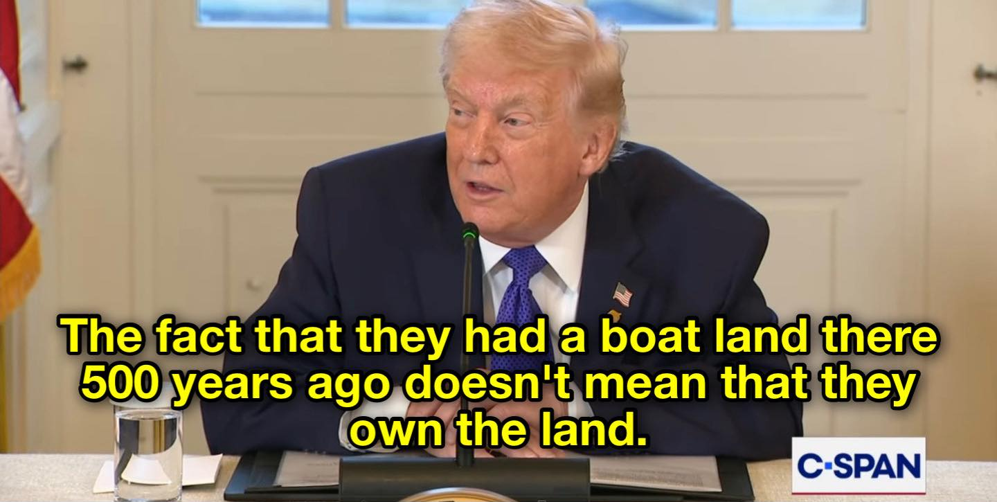 Trump boat landed Blank Meme Template