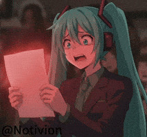miku horrified Blank Meme Template