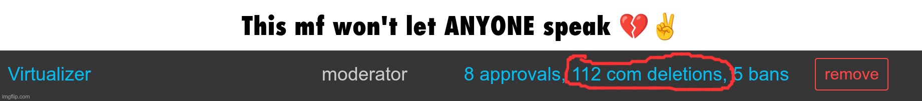 This mf won't let ANYONE speak 💔✌️ | made w/ Imgflip meme maker