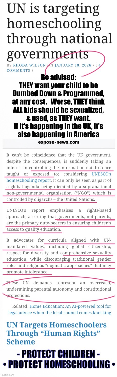 They're coming for your children | image tagged in memes,united nations is evil,homeschooling,demonicrats can kissmyass | made w/ Imgflip meme maker