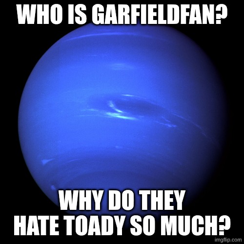 Neptune | WHO IS GARFIELDFAN? WHY DO THEY HATE TOADY SO MUCH? | image tagged in neptune | made w/ Imgflip meme maker