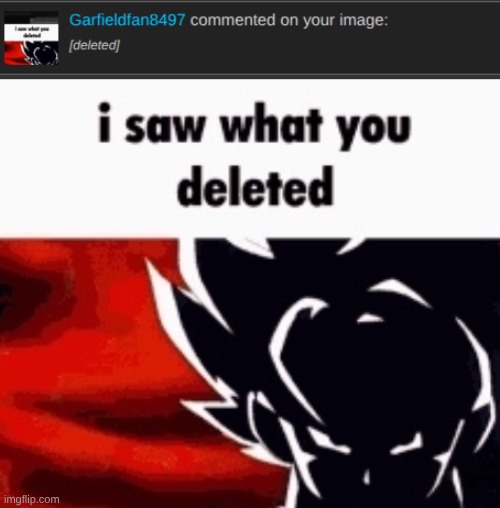 "if you put Goku lightning under this your a ploopy or smth" | image tagged in i saw what you deleted | made w/ Imgflip meme maker