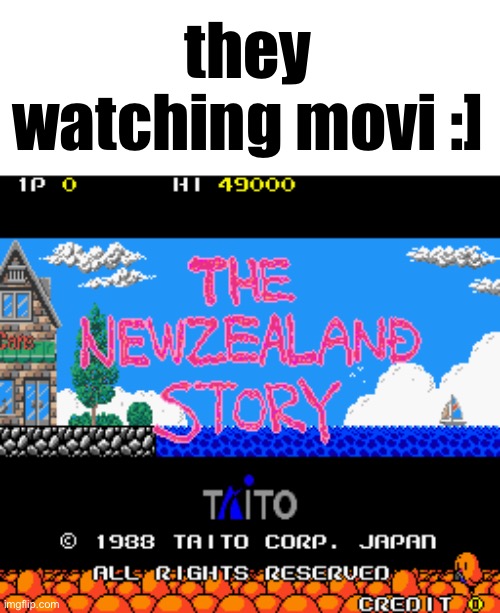 genuinely did not know what sub to put this in | they watching movi :] | image tagged in videogames,memes,funny | made w/ Imgflip meme maker