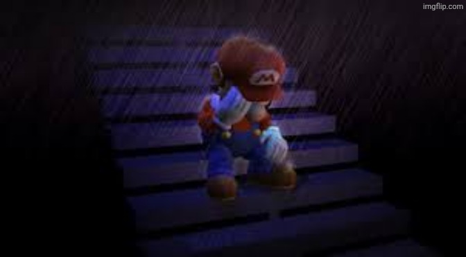 Sad mario | image tagged in sad mario | made w/ Imgflip meme maker