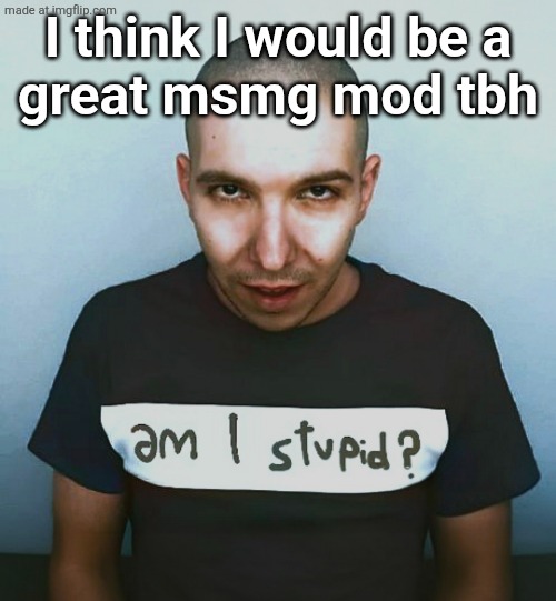 two steps ahead | I think I would be a
great msmg mod tbh | image tagged in two steps ahead | made w/ Imgflip meme maker