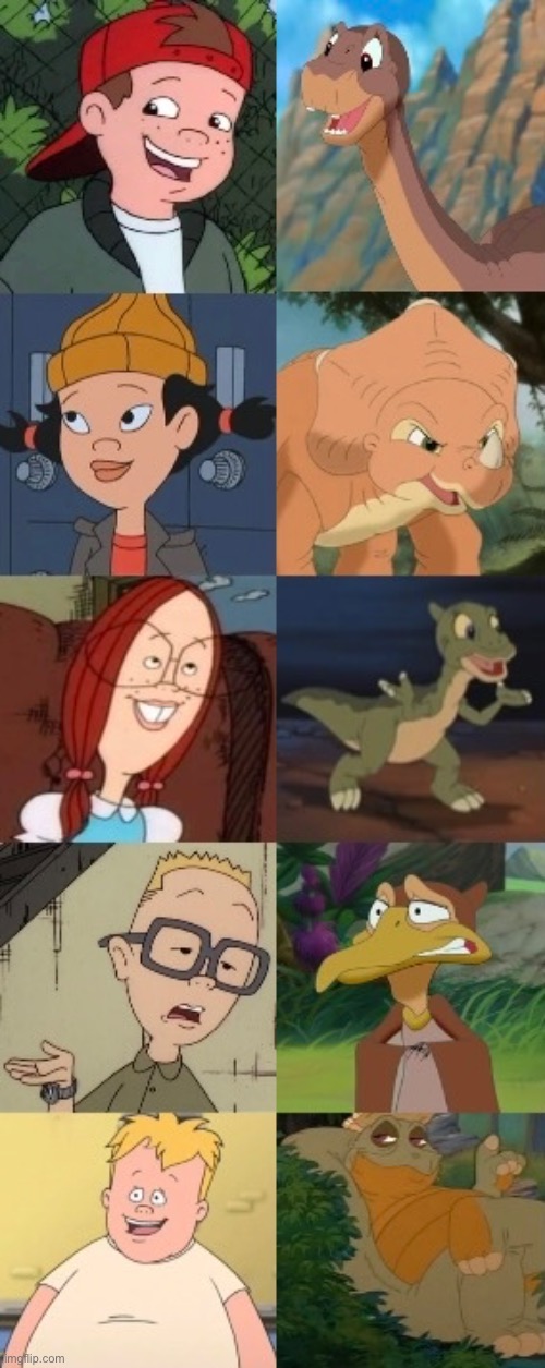 Recess X The Land Before Time Recast Meme | image tagged in disney,universal,recess,the land before time,recast | made w/ Imgflip meme maker
