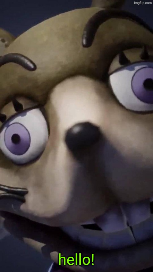 Glitchtrap FNAF VR | hello! | image tagged in glitchtrap fnaf vr | made w/ Imgflip meme maker