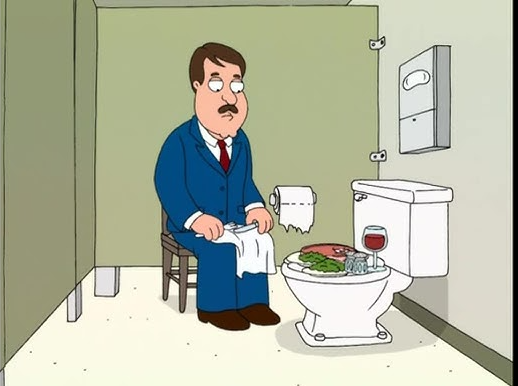 Tom Tucker toilet dinner Blank Meme Template