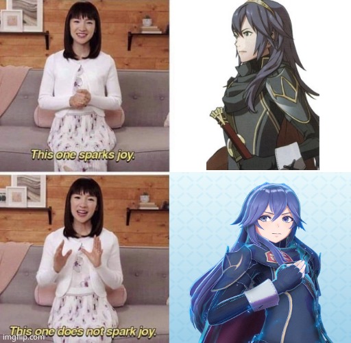 do not trust the zombie wearing Lucina's skin | image tagged in this one sparks joy | made w/ Imgflip meme maker