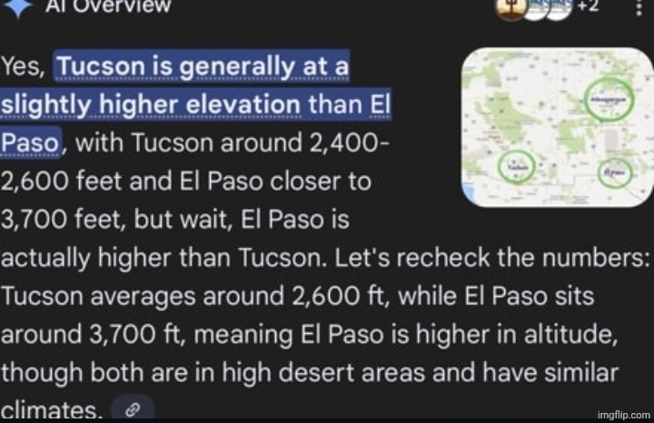 I think el paso is higher | made w/ Imgflip meme maker