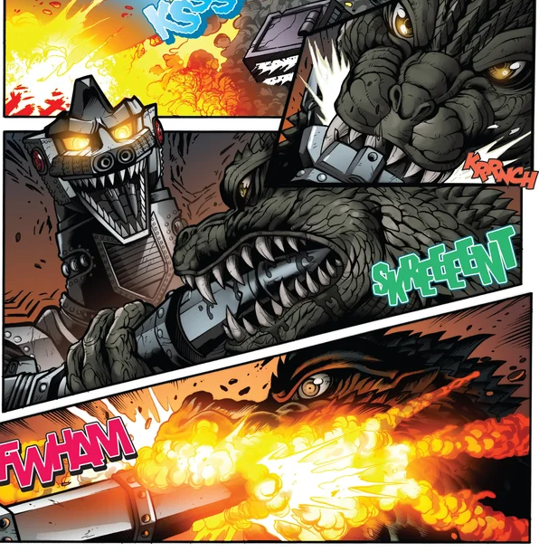 Godzilla vs mechagodzilal Blank Meme Template