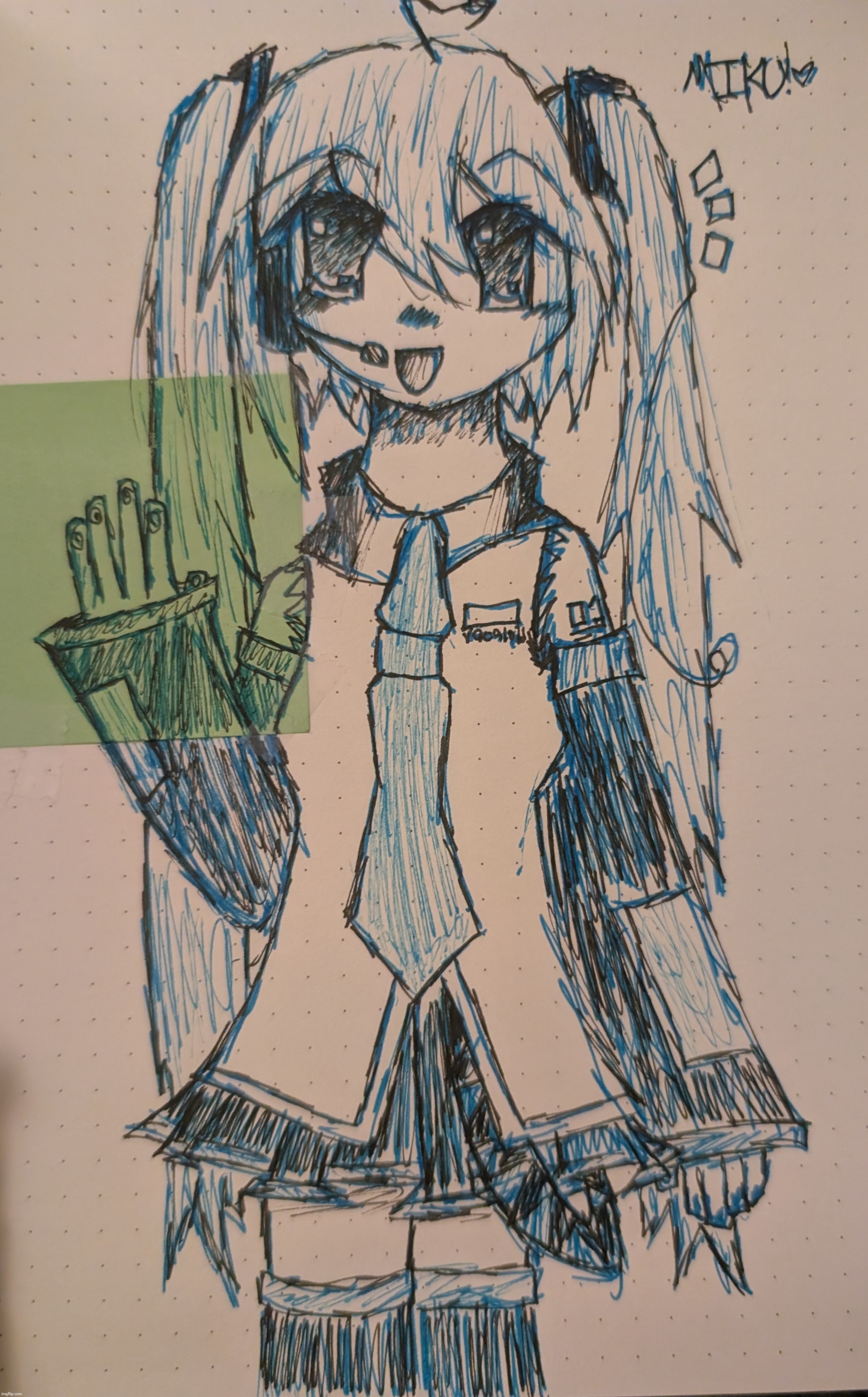 meee??? drawing miku??? i would neverr | made w/ Imgflip meme maker