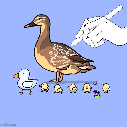 More ducks! | image tagged in art,ducks | made w/ Imgflip meme maker